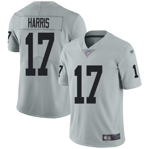 Men Oakland Raiders Limited Silver Dwayne Harris Jersey NFL Football #17 Inverted Legend Jersey->oakland raiders->NFL Jersey
